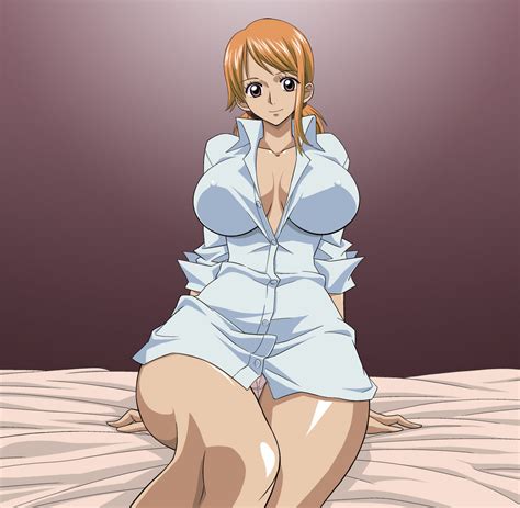 Nel Zel Formula Nami One Piece One Piece 1girl Bed Breasts