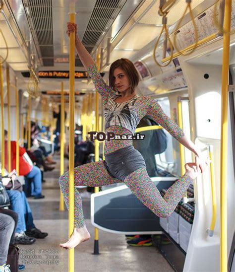 عکس های جالب رقصیدن دختر در مترو