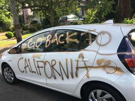 Get California Out Of Portland Vandalism Of Couples Home Shows Some