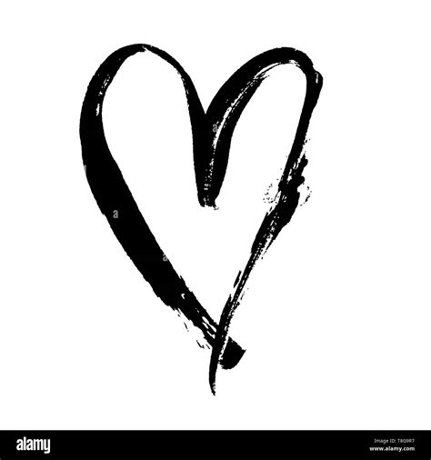 Grunge Heart Valentine Day Print Vector Illustration Stock Vector