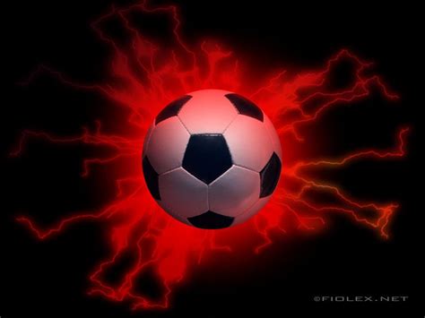Red Soccer Ball Background