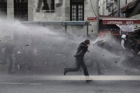 Turkish Police Use Water Cannon And Tear Gas To Disperse Protest Against Arrest Of Journalists