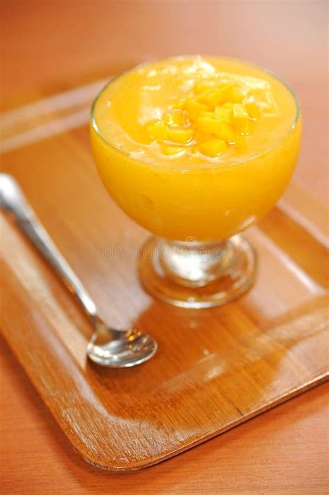 Glass Of Mango Juice Shot Stock Photo Image Of Shake 22016420