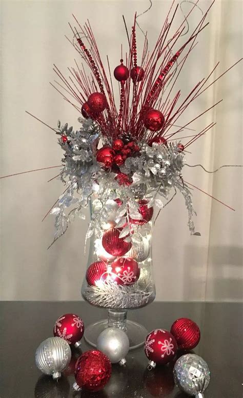 Redsilver Christmas Centerpiece Christmas Vases Christmas