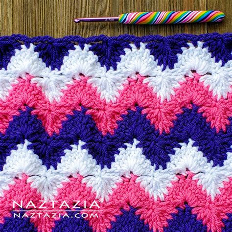 Crochet Shell Ripple Stitch Naztazia