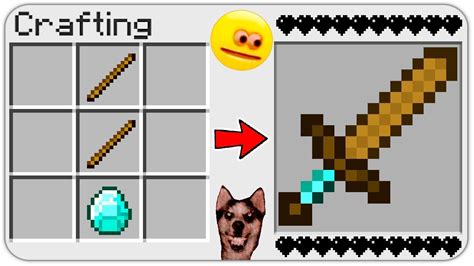 How To Craft A Cursed Wooden Diamond Sword In Minecraft Secret Recipe Wow Youtube