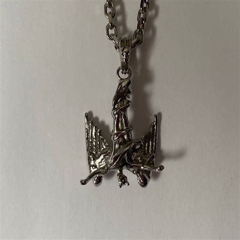 Silver Hard Jewelry Fallen Angel Pendant Grailed