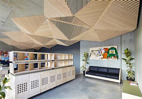 Assemble Studio Features Geometric Origami Ceiling