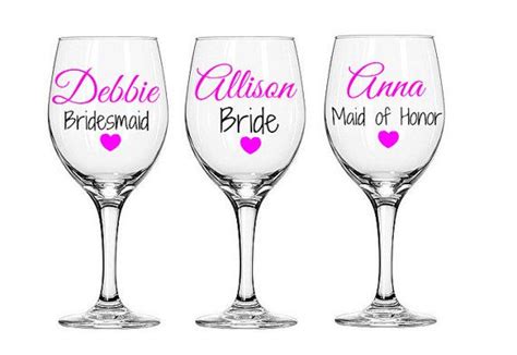 Personalized Bridesmaid Glasses Bridesmaid By Weddingsbyleann Bridesmaid Glasses Bridesmaid