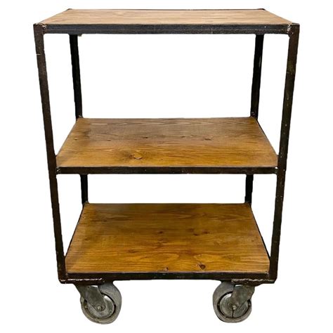 industrial metal cart with wheels at 1stdibs