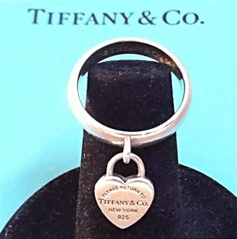 Please Return To Tiffany And Co Dangling Heart Ring Sterling Silver