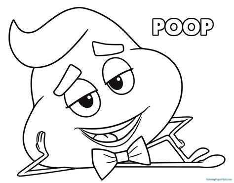 Emoji Poop Coloring Sheets Sketch Coloring Page