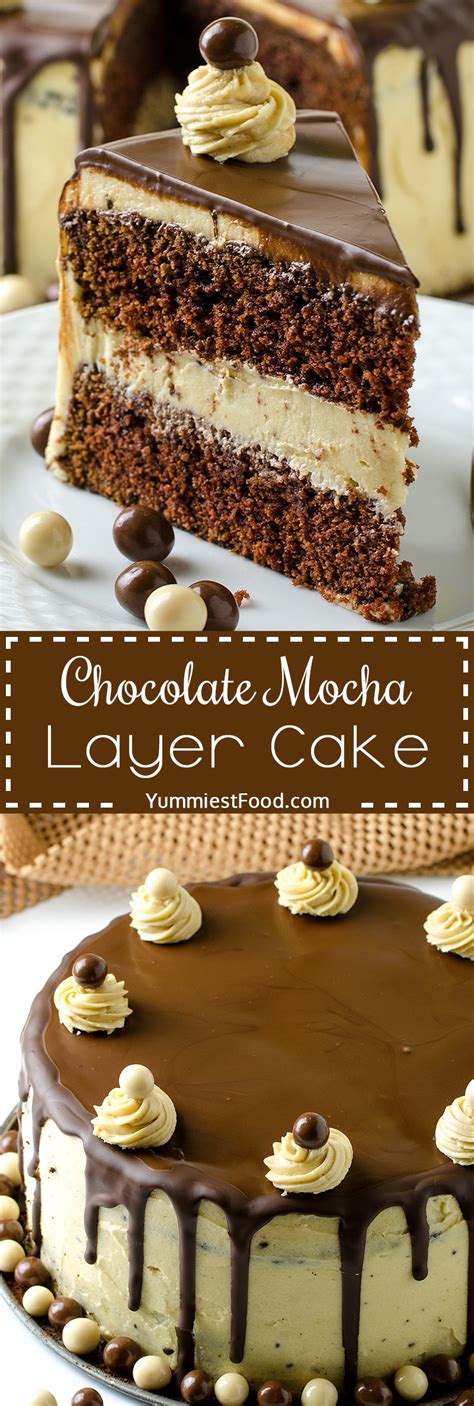 Kuchen is the german word for cake, and is used in other languages as the name for several different types of small, sweet glazed biscuit that shares many similarities with a gingerbread cookie. Chocolate Mocha Layer Cake - Recipe from Yummiest Food ...