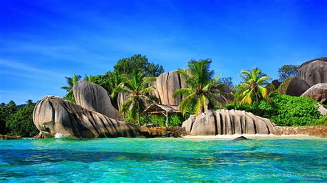 Hd Wallpaper Beach In Sunset Time In Seychelles Beachfront Nature