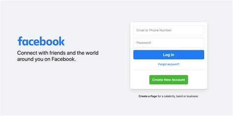 Facebook Login Page Facebook Home Page Login Page