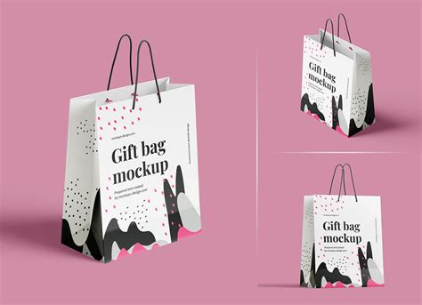 Free Small Paper Gift Bag Mockup Psd Set Good Mockups