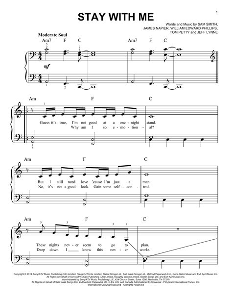 Stay With Me Sheet Music Direct