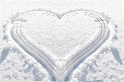 Heart Shape Snow Background Stock Image Image Of Decor