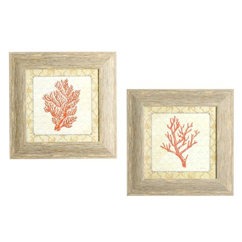 Coral Beauty Framed Art Print, Set of 2 | Framed art prints, Framed art, Coral decor