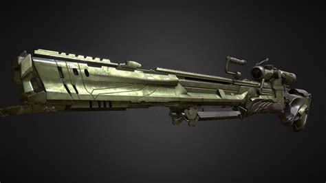 Futuristic Sniper Rifle Buy Royalty Free 3d Model By Eddieedwin