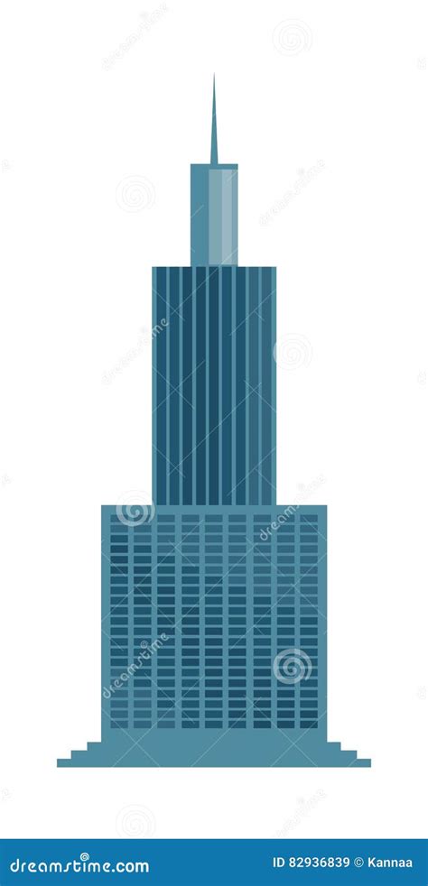 Skyscraper Icon High City Building Urban Architecture Vector