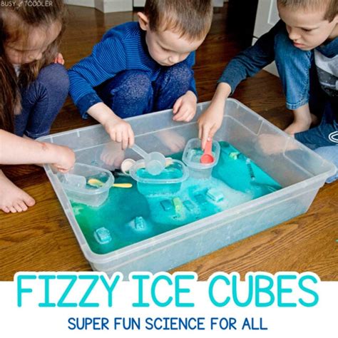 Fizzy Ice Cubes Kids Science Experiment Busy Toddler
