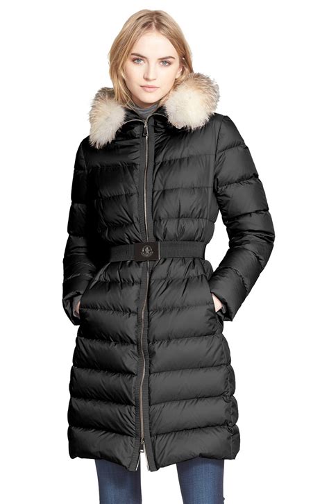 Moncler Fabrefox Belted Puffer Coat With Genuine Fox Fur Ruff Nordstrom