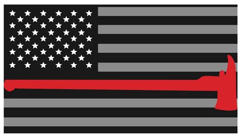 Buy Thin Red Line Axe Flags Subdued 3m Vinyl Reflective Decal Black