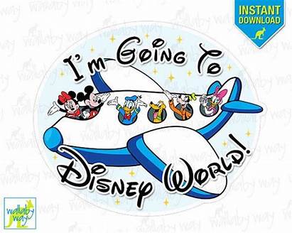 Disney Clipart Walt Going Airplane Mickey Printable