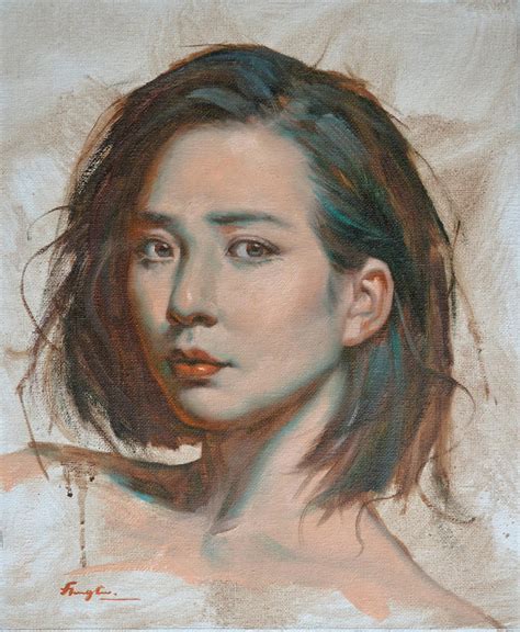 Original Impression Oil Painting Art Portrait Of Chinese Girl On Canvas