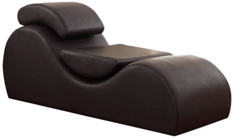 Dark Brown Faux Leather Deluxe Stretch Chaise Sex Sofa Comfort Lounge Yoga Chair 720171109356 Ebay