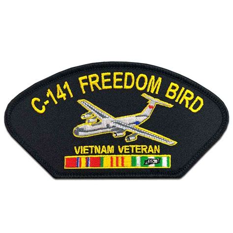Vietnam Veteran Patch With C 141 Freedom Bird Graphic Patches