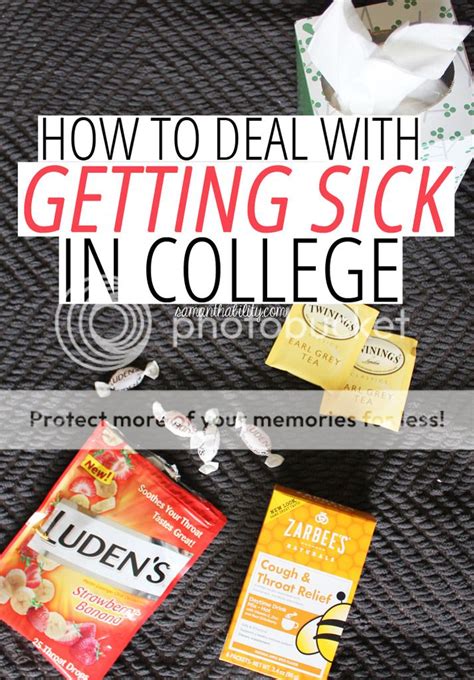 how to deal with getting sick in college samanthability