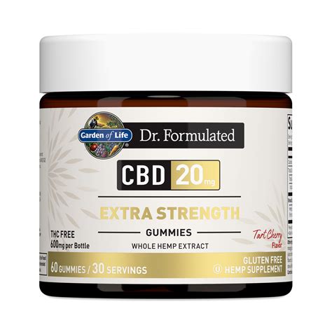 Garden Of Life Dr Formulated Cbd Extra Strength Tart Cherry Gummies