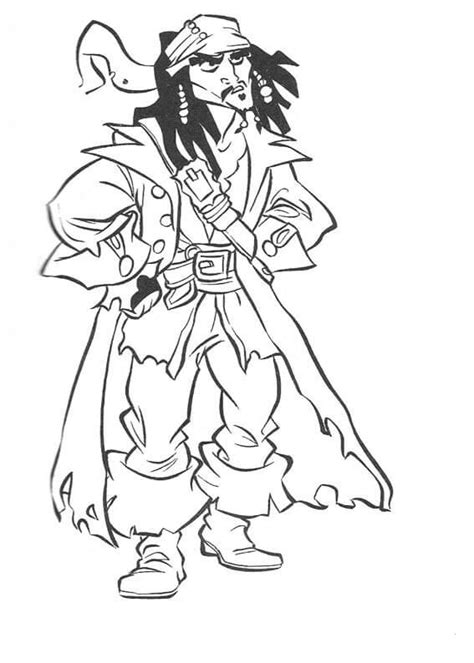 Jack Sparrow Coloring Page ColouringPages