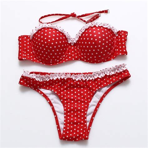 Polka Dot Small Chest Big Chest Bikini Swimsuit Female Steel Prop Gather Three Piece Swimsuit