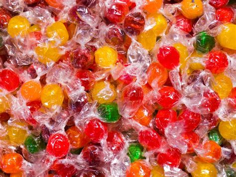 Hard Candy In Colorful Wrappers Stock Photo Image Of Food Colorful