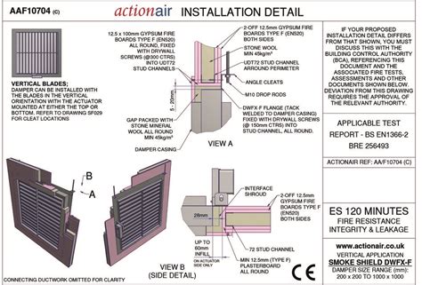 Actionair Fire And Smoke Damper Installation Manual Swegon Air Management