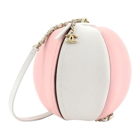 The tennis racket looks iffy. Chanel Beach Ball Shoulder Bag Calfskin Leather Small at ...
