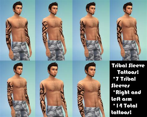 Modthesims Tribal Sleeve Tattoos
