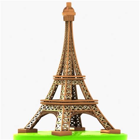 Cartoon Eiffel Tower 3d Model Clipart Best Clipart Best