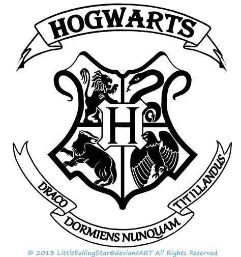 Blank Hogwarts Crest