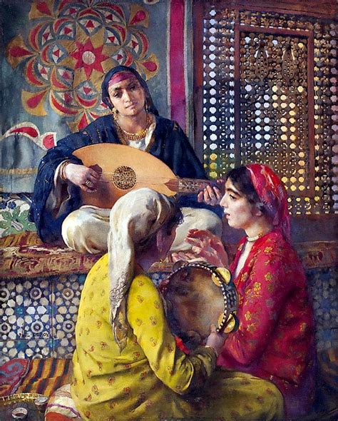 Playing The Oud Classic Paintings Contemporary Paintings Portrait