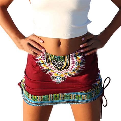 2017 Hot Sale On Women Sexy Africa Print Skirt High Waist Slim Party Mini Skirt Wholesale A000
