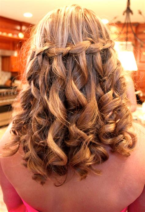 Waterfall Braid Hairstyles For Prom Waterfall Braid Prom Hairstyle