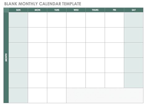 Create a fully customized day by day itinerary for free. Blank Monthly Calendar Template