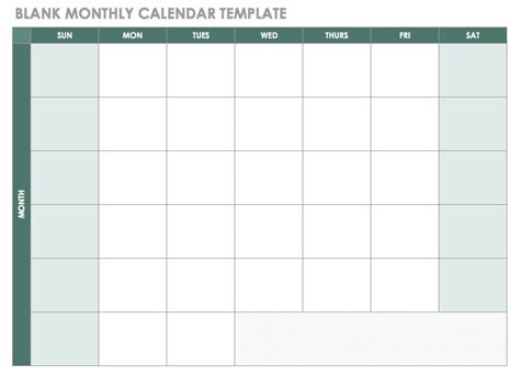 No design skills needed to get more organized. Blank Monthly Calendar Template