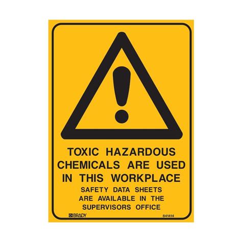 Warning Sign Toxichazardous Chemicals Are Used In This Workplace