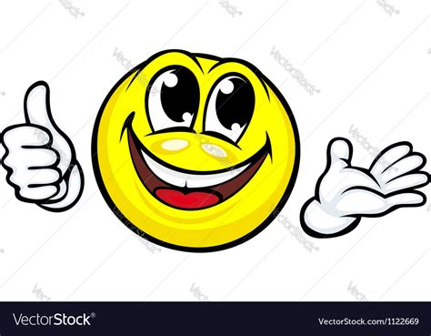 Funny Cartoon Smile Royalty Free Vector Image Vectorstock