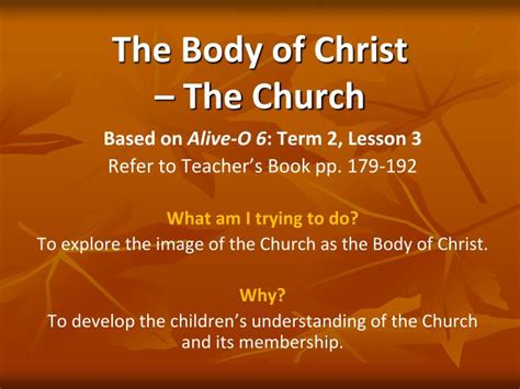 Ppt The Body Of Christ The Church Powerpoint Presentation Free